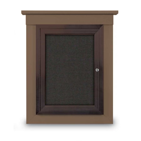 United Visual Products 72"x36" 3-Door Enclosed Letterboard, Black Vinyl/Walnut UV2627O-WALNUT-LICORI